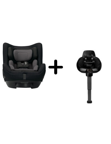 BB-CS14910CVRGLSET,Nuna - Set Scaun auto rotativ i-Size TODL next Caviar, 40-105 cm + Baza isofix BASE next i-Size pentru TODL n