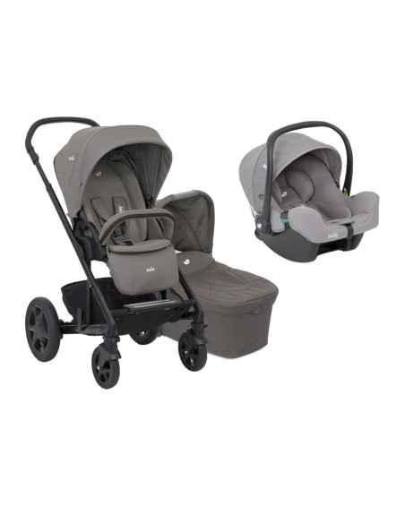 BB-T1201EAFGY000,Joie - Carucior pentru copii multifunctional 3 in 1 Chrome Foggy Gray (Carucior Chrome Foggy Gray + Landou Chro