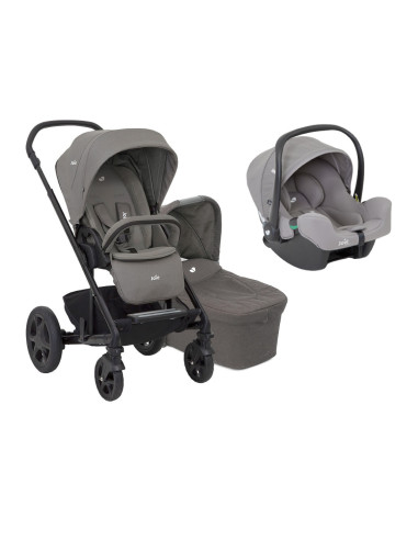 BB-T1201EAFGY000,Joie - Carucior pentru copii multifunctional 3 in 1 Chrome Foggy Gray (Carucior Chrome Foggy Gray + Landou Chro