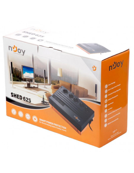 UPS nJoy Shed 625, 625VA/375W, 5 Prize Schuko cu protectie din UPS nJoy Shed 625, 625VA/375W, 5 Prize Schuko cu protectie din