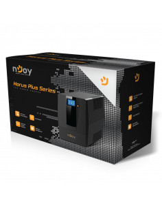 UPS nJoy Horus Plus 1000, 1000VA/600W, Afisaj LCD cu ecran 2