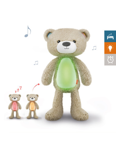 ZA-BRODY-01,Ursuletul Brody Antrenor de Somn Muzical cu Lumina, Taupe, Zazu Kids