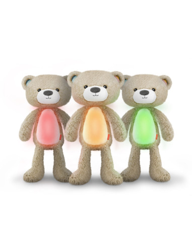 ZA-BRODY-01,Ursuletul Brody Antrenor de Somn Muzical cu Lumina, Taupe, Zazu Kids