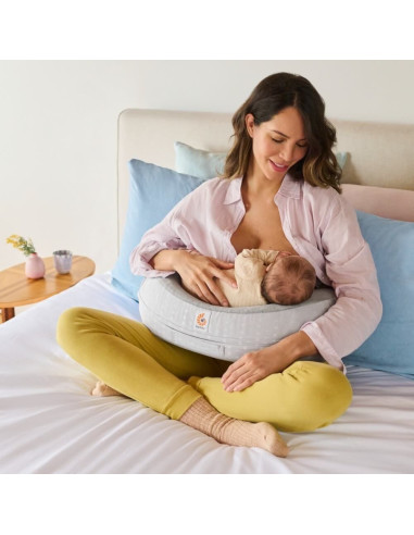NPAMNGRYSTP,Perna de Alaptat Multifunctionala Ergobaby Natural Curve, Moonlight Grey