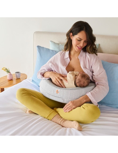 NPAMNGRYSTP,Perna de Alaptat Multifunctionala Ergobaby Natural Curve, Moonlight Grey