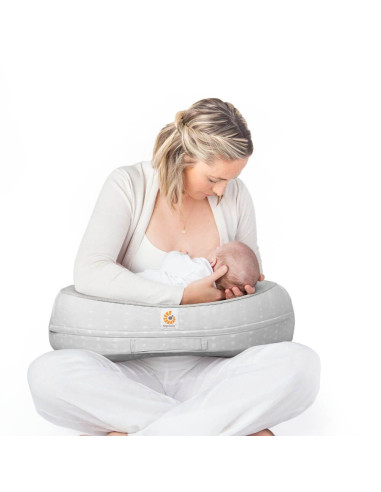 NPAMNGRYSTP,Perna de Alaptat Multifunctionala Ergobaby Natural Curve, Moonlight Grey