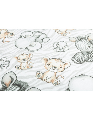 SILLO-42210,Paturica nou-nascut 80x80 cm Sensillo Minky Wrap Safari Grafit