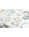 SILLO-42210,Paturica nou-nascut 80x80 cm Sensillo Minky Wrap Safari Grafit