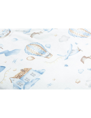 SILLO-42211,Paturica nou-nascut 80x80 cm Sensillo Minky Wrap Baloane Blumarin