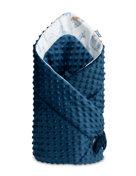 SILLO-42211,Paturica nou-nascut 80x80 cm Sensillo Minky Wrap Baloane Blumarin