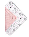 SILLO-42213,Paturica nou-nascut 80x80 cm Sensillo Minky Wrap Luminis Roz