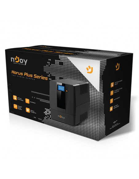 UPS nJoy Horus Plus 1500, 1500VA/900W, Afisaj LCD cu ecran