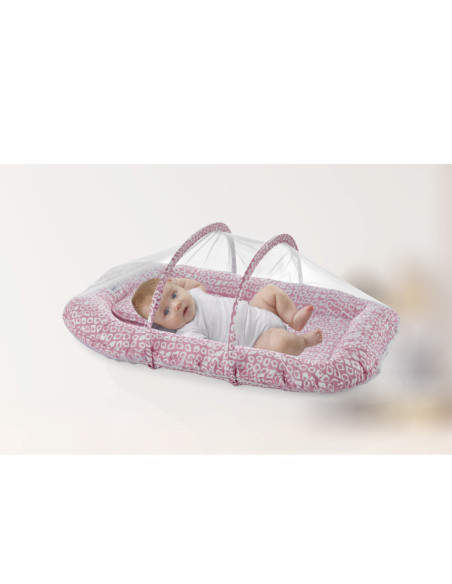 UP-bj_5542,Saltea reductor/ BabyNest BabyJem cu pernuta si plasa insecte Sleep Safe (Culoare: Gri)