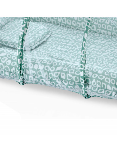 UP-bj_5542,Saltea reductor/ BabyNest BabyJem cu pernuta si plasa insecte Sleep Safe (Culoare: Gri)