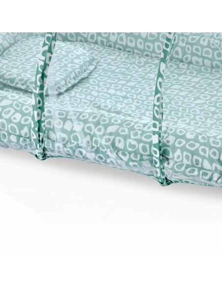 UP-bj_5542,Saltea reductor/ BabyNest BabyJem cu pernuta si plasa insecte Sleep Safe (Culoare: Gri)
