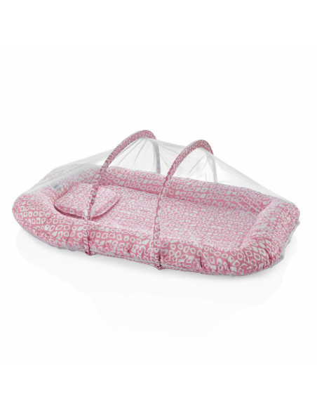 UP-bj_5542,Saltea reductor/ BabyNest BabyJem cu pernuta si plasa insecte Sleep Safe (Culoare: Gri)