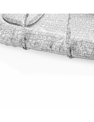 UP-bj_5542,Saltea reductor/ BabyNest BabyJem cu pernuta si plasa insecte Sleep Safe (Culoare: Gri)