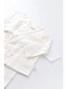 UP-BC-CSY5509,Set de 5 piese pentru nou nascut - 100% bumbac organic - Ecru cu buline, BabyCosy