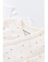 UP-BC-CSY5509,Set de 5 piese pentru nou nascut - 100% bumbac organic - Ecru cu buline, BabyCosy