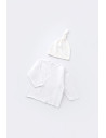 UP-BC-CSY5509,Set de 5 piese pentru nou nascut - 100% bumbac organic - Ecru cu buline, BabyCosy