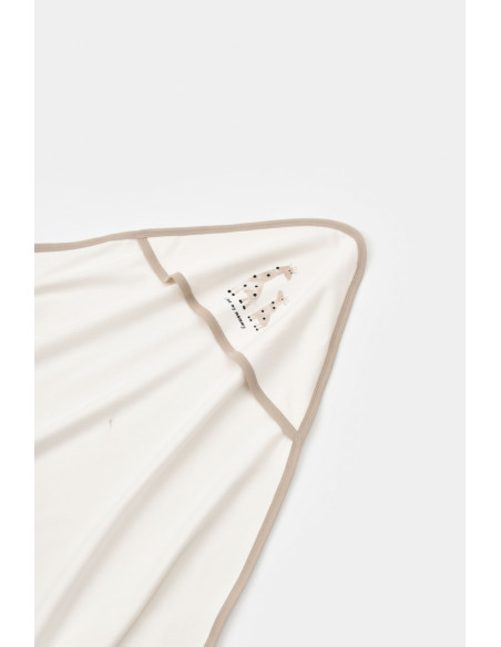 UP-BC-CSY5906,Paturica din bumbac organic Girafa, BabyCosy, Ecru, 85X85 cm