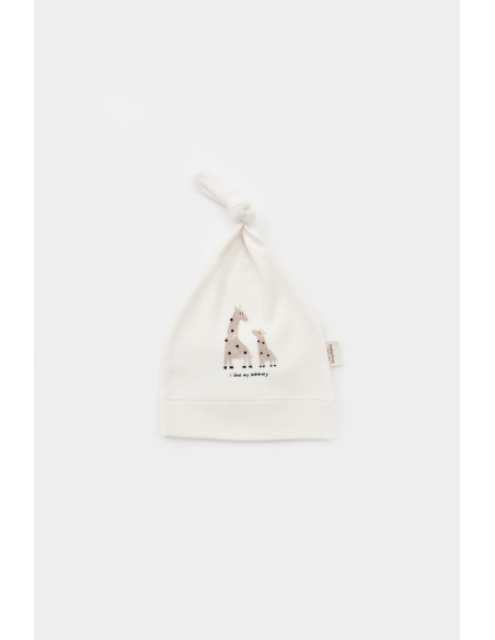 UP-BC-CSY5958,Set 2 caciulite Girafa, BabyCosy, Ecru/Mink
