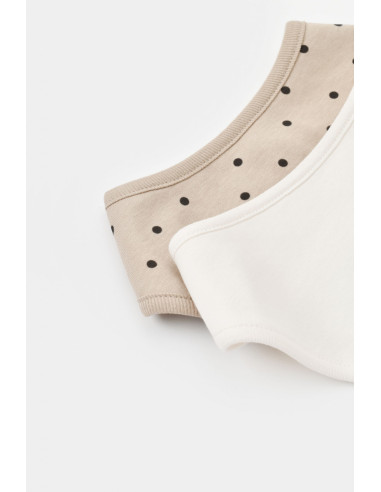 UP-BC-CSY5957,Set 2 bavete Girafa, BabyCosy, Ecru/Mink