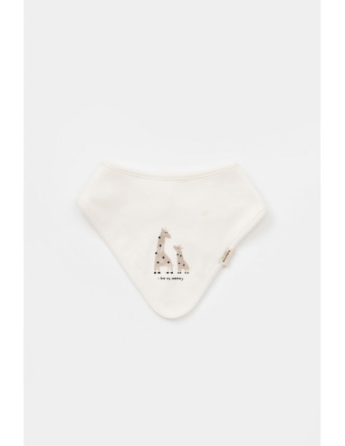UP-BC-CSY5957,Set 2 bavete Girafa, BabyCosy, Ecru/Mink