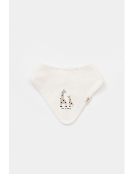 UP-BC-CSY5957,Set 2 bavete Girafa, BabyCosy, Ecru/Mink