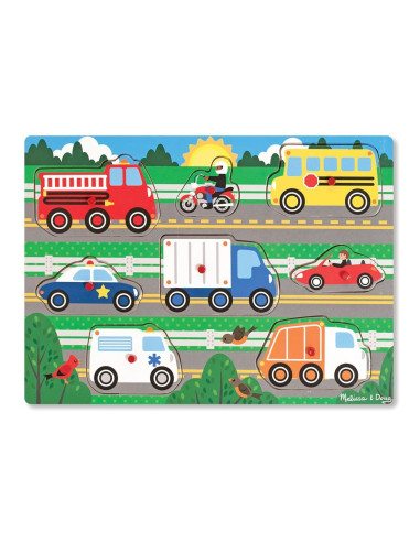 MD9051,Puzzle din lemn Vehicule cunoscute