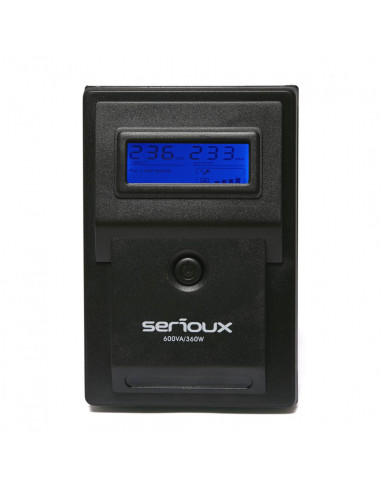 UPS Serioux 600VA, Line Interactive, 600VA/360W, 2 porturi