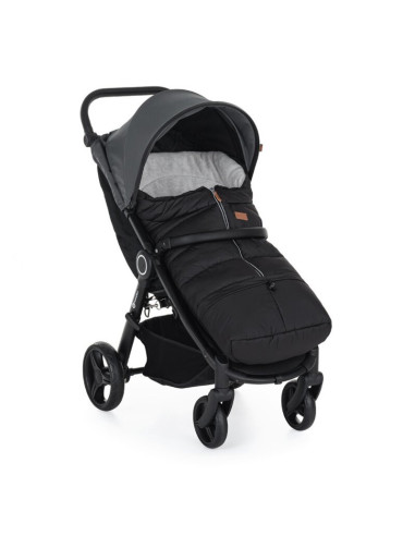 BN-531906,Petite&Mars - Sac de iarna pentru carucior, landou sau scaun auto Jibot, 100x48 cm, Impermeabil, Cu elemente reflector