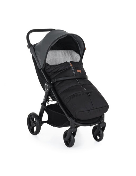 BN-531906,Petite&Mars - Sac de iarna pentru carucior, landou sau scaun auto Jibot, 100x48 cm, Impermeabil, Cu elemente reflector
