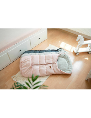 BN-531906,Petite&Mars - Sac de iarna pentru carucior, landou sau scaun auto Jibot, 100x48 cm, Impermeabil, Cu elemente reflector