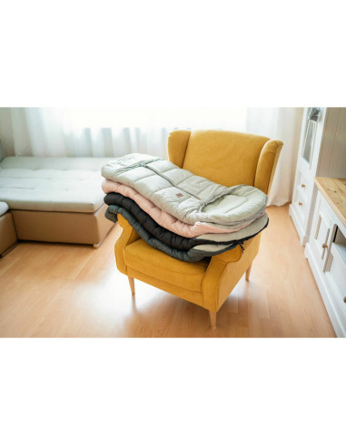 BN-531906,Petite&Mars - Sac de iarna pentru carucior, landou sau scaun auto Jibot, 100x48 cm, Impermeabil, Cu elemente reflector