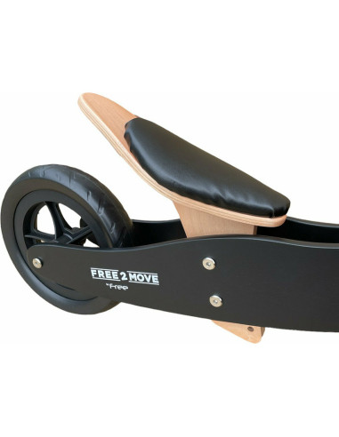 BN-42851,Bicicleta/tricicleta fara pedale din lemn, 2 in 1, Functie de bicicleta echilibru, Sa reglabila, Manere antiderapante, 