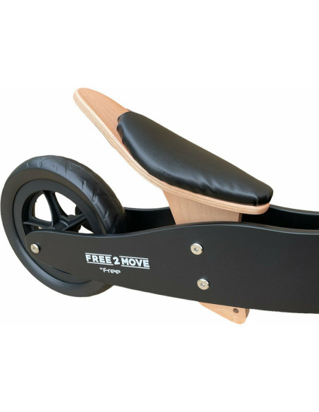 BN-42851,Bicicleta/tricicleta fara pedale din lemn, 2 in 1, Functie de bicicleta echilibru, Sa reglabila, Manere antiderapante, 