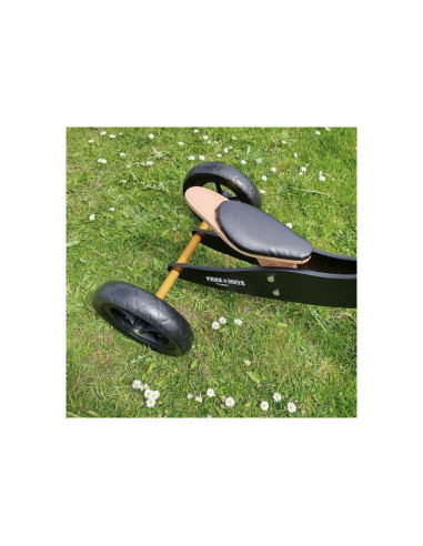 BN-42851,Bicicleta/tricicleta fara pedale din lemn, 2 in 1, Functie de bicicleta echilibru, Sa reglabila, Manere antiderapante, 