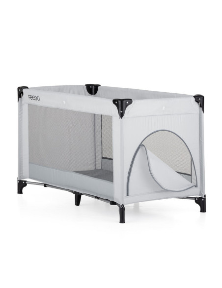 BN-221795,Feedo - Patut de calatorie, Pliabil, Cu geanta de transport inclusa, Cu intrare laterala si inchidere prin fermoar, Gr