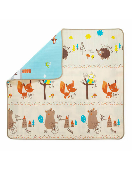 BN-202074,Feedo - Covoras de joaca, Reversibil, Impermeabil, Din spuma, Fara BPA, 180 x 180 x 1 cm, 0 luni+, Multicolor