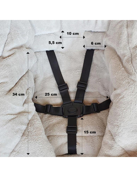 BN-531845,Petite&Mars - Sac de iarna pentru carucior, landou sau scaun auto Jibot, 100x48 cm, Impermeabil, Cu elemente reflector