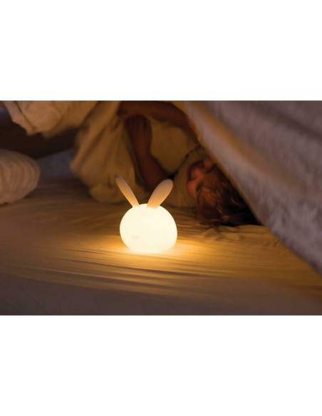 BN-879224,Nattou - Lampa de veghe, Cu senzor care detecteaza plansul bebelusui si calmeaza vizual, Cu 7 culori diferite si 4 int