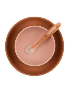 BN-876810,Nattou - Set de masa, Include baveta reglabila cu buzunar de colectare, bol, farfurie si lingurita, Silicon moale, Far 2