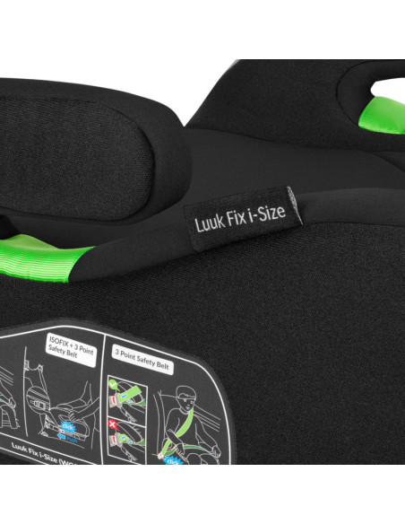 BN-LO-LUUK_FIX_I-SIZE_BLACK_CARBON,Lionelo - Inaltator auto, Luuk Fix, Instalare cu sistem Isofix si centura de prindere, Cu buz