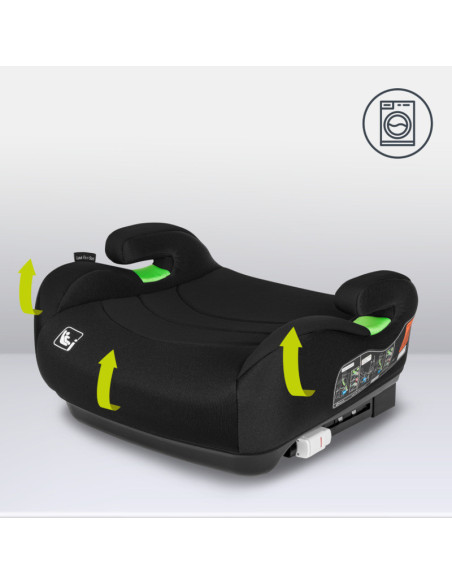 BN-LO-LUUK_FIX_I-SIZE_BLACK_CARBON,Lionelo - Inaltator auto, Luuk Fix, Instalare cu sistem Isofix si centura de prindere, Cu buz