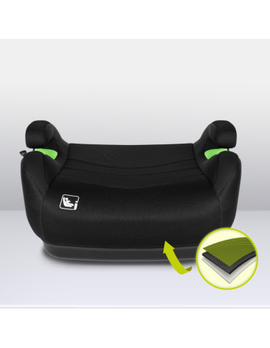 BN-LO-LUUK_FIX_I-SIZE_BLACK_CARBON,Lionelo - Inaltator auto, Luuk Fix, Instalare cu sistem Isofix si centura de prindere, Cu buz