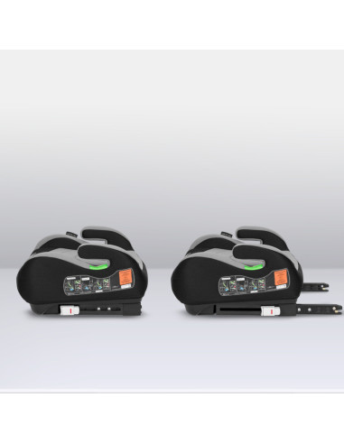BN-LO-LUUK_FIX_I-SIZE_GREY_STONE,Lionelo - Inaltator auto, Luuk Fix, Instalare cu sistem Isofix si centura de prindere, Cu buzun