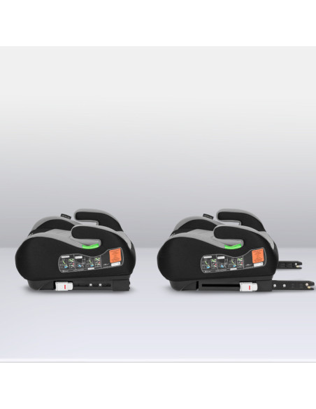 BN-LO-LUUK_FIX_I-SIZE_GREY_STONE,Lionelo - Inaltator auto, Luuk Fix, Instalare cu sistem Isofix si centura de prindere, Cu buzun