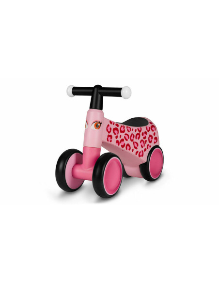 BN-LOE-SAMMY_PINK_ROSE,Lionelo - Bicicleta fara pedale, Sammy, Cu 4 roti, Din spuma EVA, Stabila, Manere moi, antiderapante, 12-