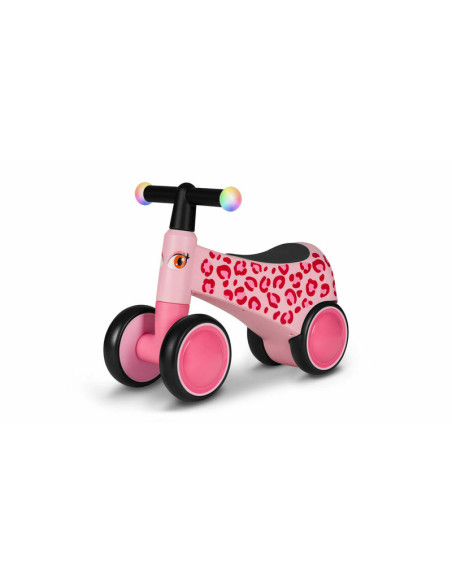 BN-LOE-SAMMY_PINK_ROSE,Lionelo - Bicicleta fara pedale, Sammy, Cu 4 roti, Din spuma EVA, Stabila, Manere moi, antiderapante, 12-